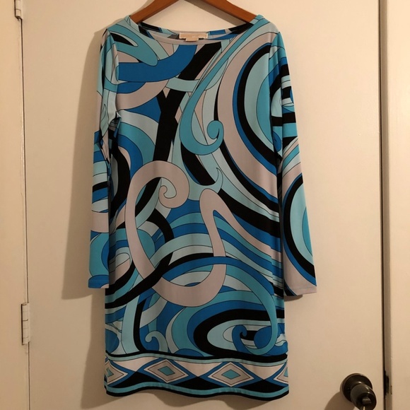 MICHAEL Michael Kors Dresses & Skirts - SOLD - Michael Kors - Blue Dress with Swirl